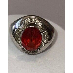 BEAUTIFUL Victoria Weick Sterling Orange Topaz Ring sz 8